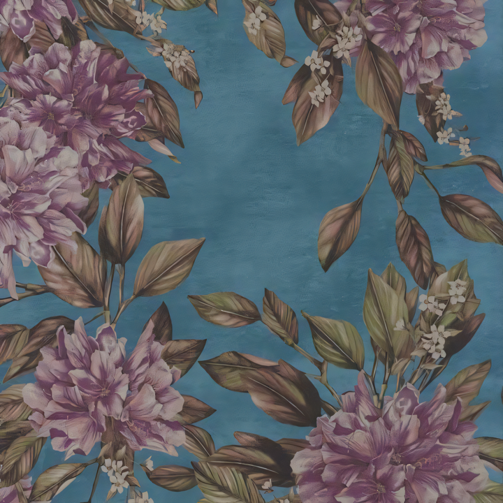 Osborne & Little Rhodora Plum-Sepia-Teal W7022-01