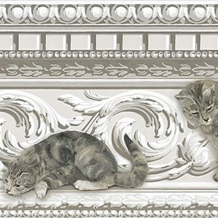 Cole & Son Paddy & Louis Border Grey-White 103-6025