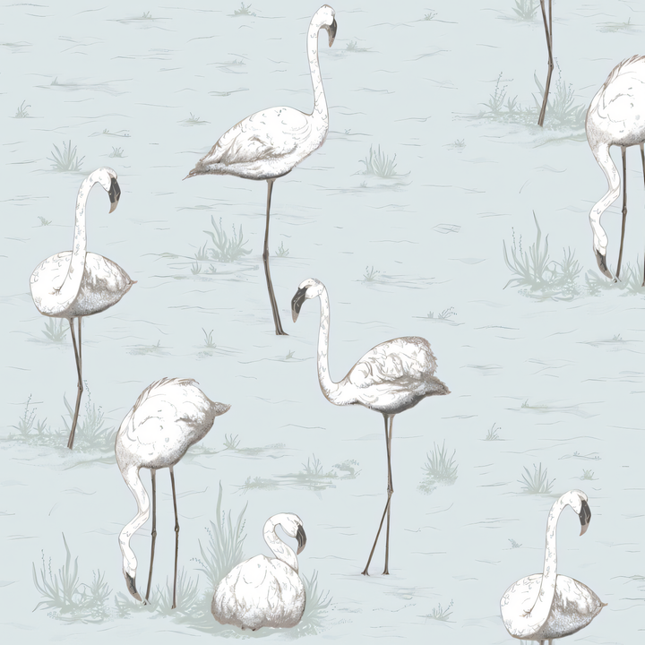 Cole & Son Flamingos Soft Blue 95-8047