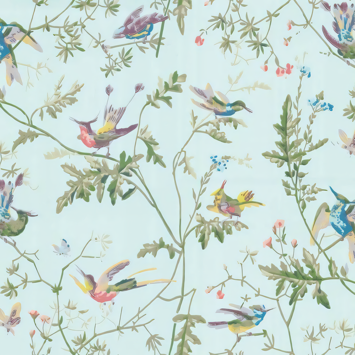 Cole & Son Hummingbirds Blue-Multi 100-14069