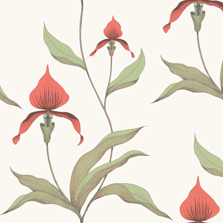 Cole & Son Orchid Poppy Red 95-10054