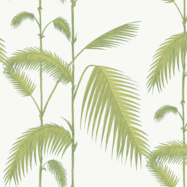 Cole & Son Palm Leaves Leaf Green-White 95-1009