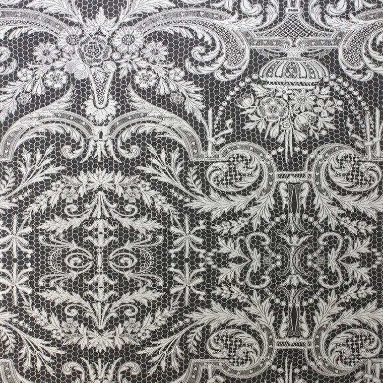 Matthew Williamson Orangery Lace Black-Metallic Silver W7142-02