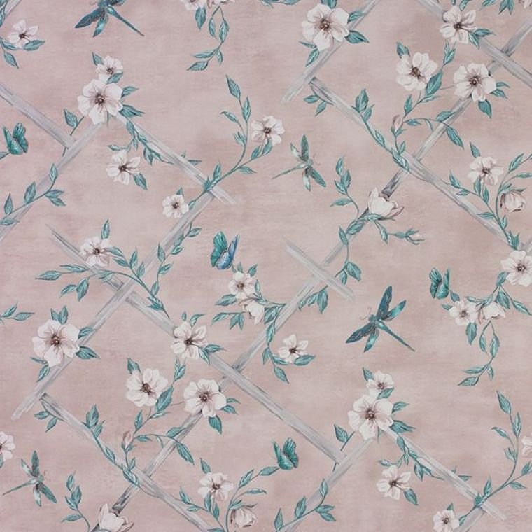 Matthew Williamson Rosanna Trellis Blush-Jade-White W7145-01