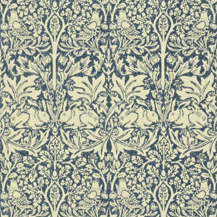 Morris & Co Brer Rabbit Indigo-Vellum 210411