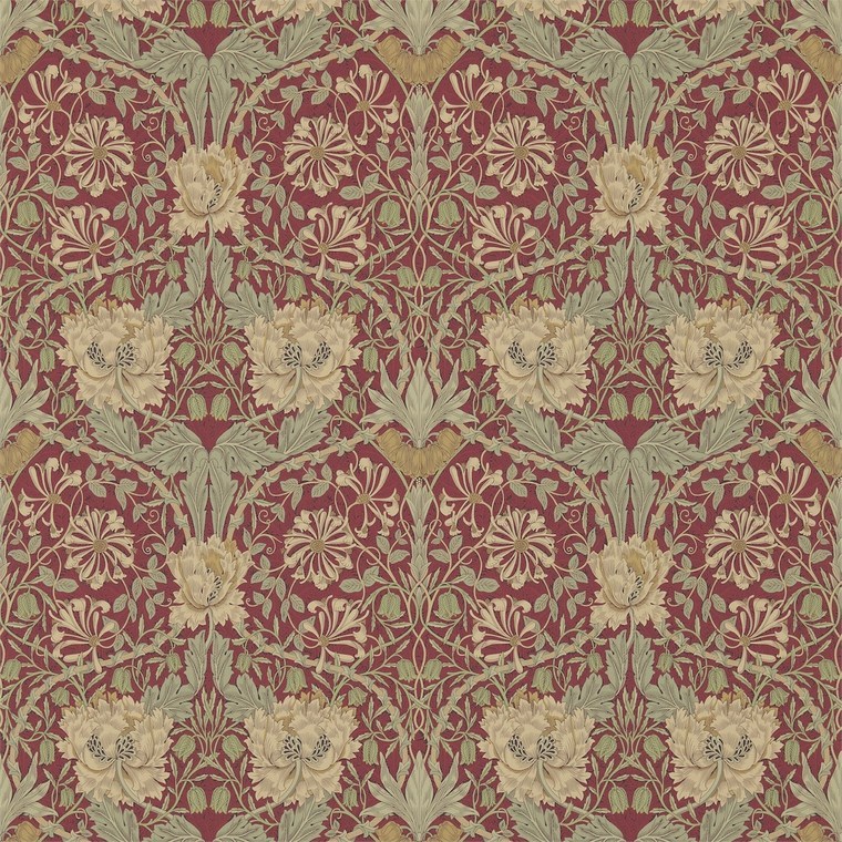 Morris & Co Honeysuckle & Tulip Red-Gold 214700
