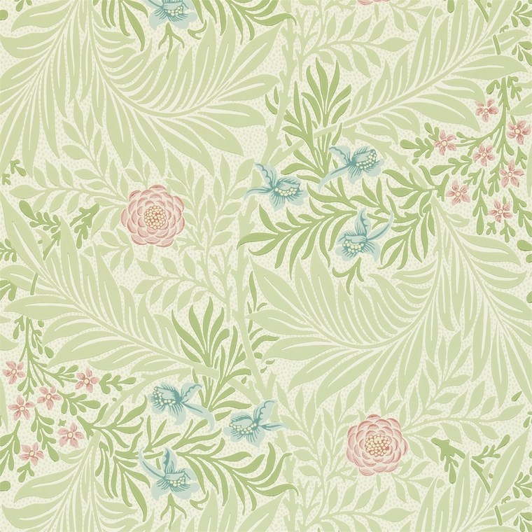 Morris & Co Larkspur Green-Coral 212558