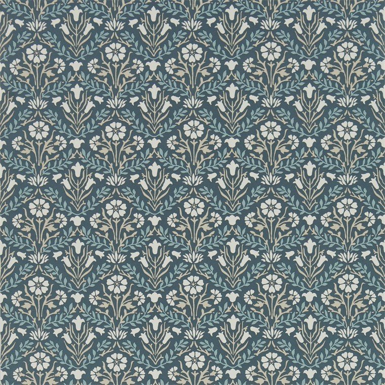 Morris & Co Morris Bellflowers Indigo-Linen 216436