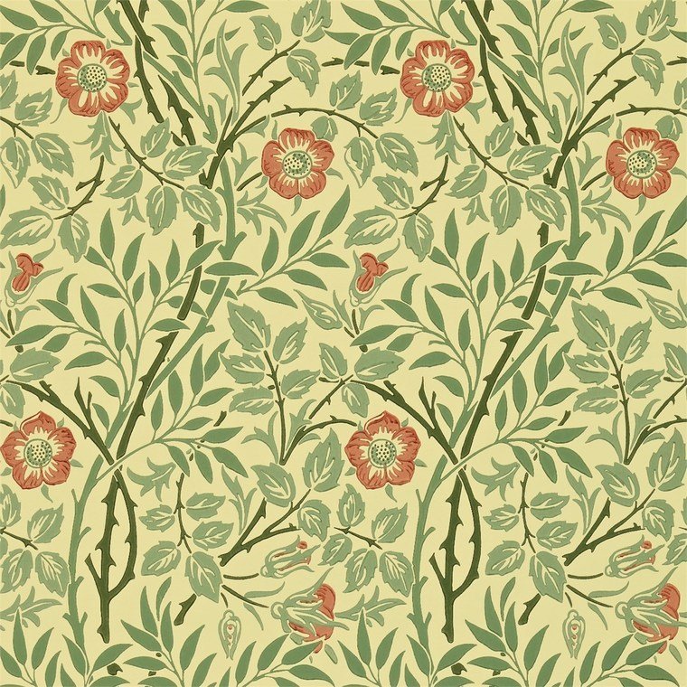 Morris & Co Sweet Briar Green-Blue-Rust 210478