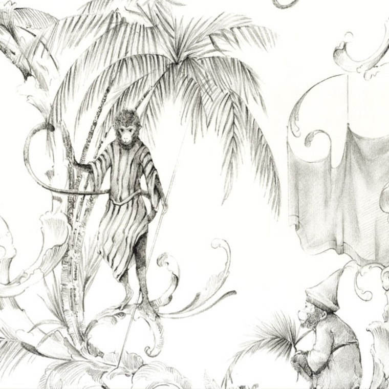 Nina Campbell Barbary Toile Charcoal NCW4205-05