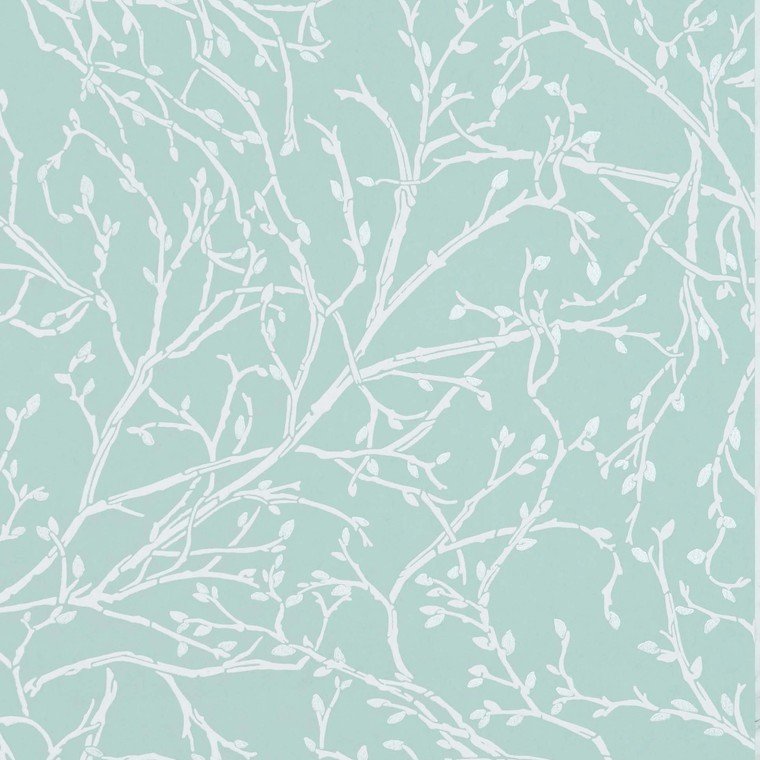 Osborne & Little Twiggy Eau De Nil-White-Silver W7339-05