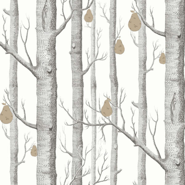 Cole & Son Woods & Pears Black-White 95-5027