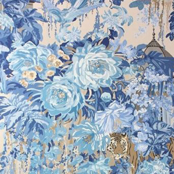 Matthew Williamson Mughal Garden Blue-Gilver W6958-04